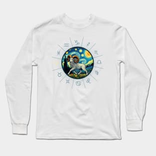 ZODIAC Aries - Astrological ARIRS - ARIRS - ZODIAC sign - Van Gogh style - 6 Long Sleeve T-Shirt